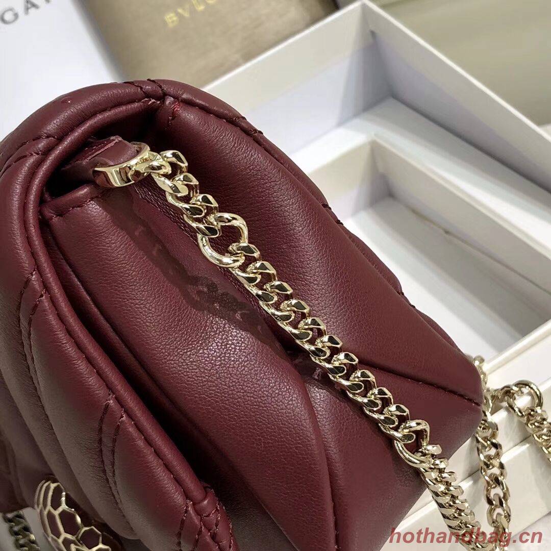 BVLGARI Shoulder Bag Calfskin Leather B288760 Burgundy