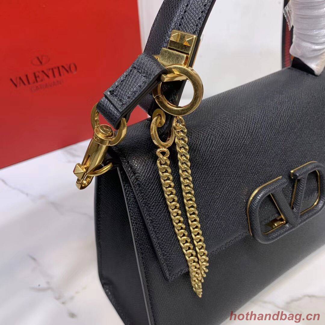 VALENTINO Origianl leather Tote Bag V0025 black