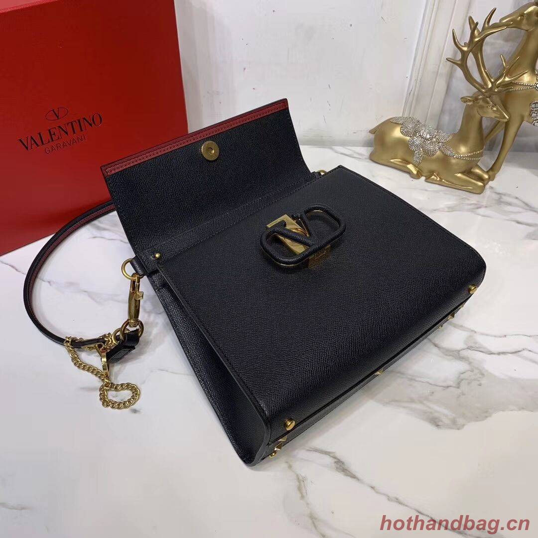 VALENTINO Origianl leather Tote Bag V0025 black