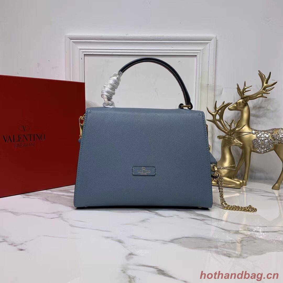 VALENTINO Origianl leather Tote Bag V0025 blue