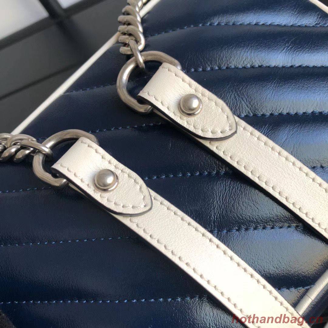 Gucci GG Marmont Matelasse mini Bag 448065 Navy