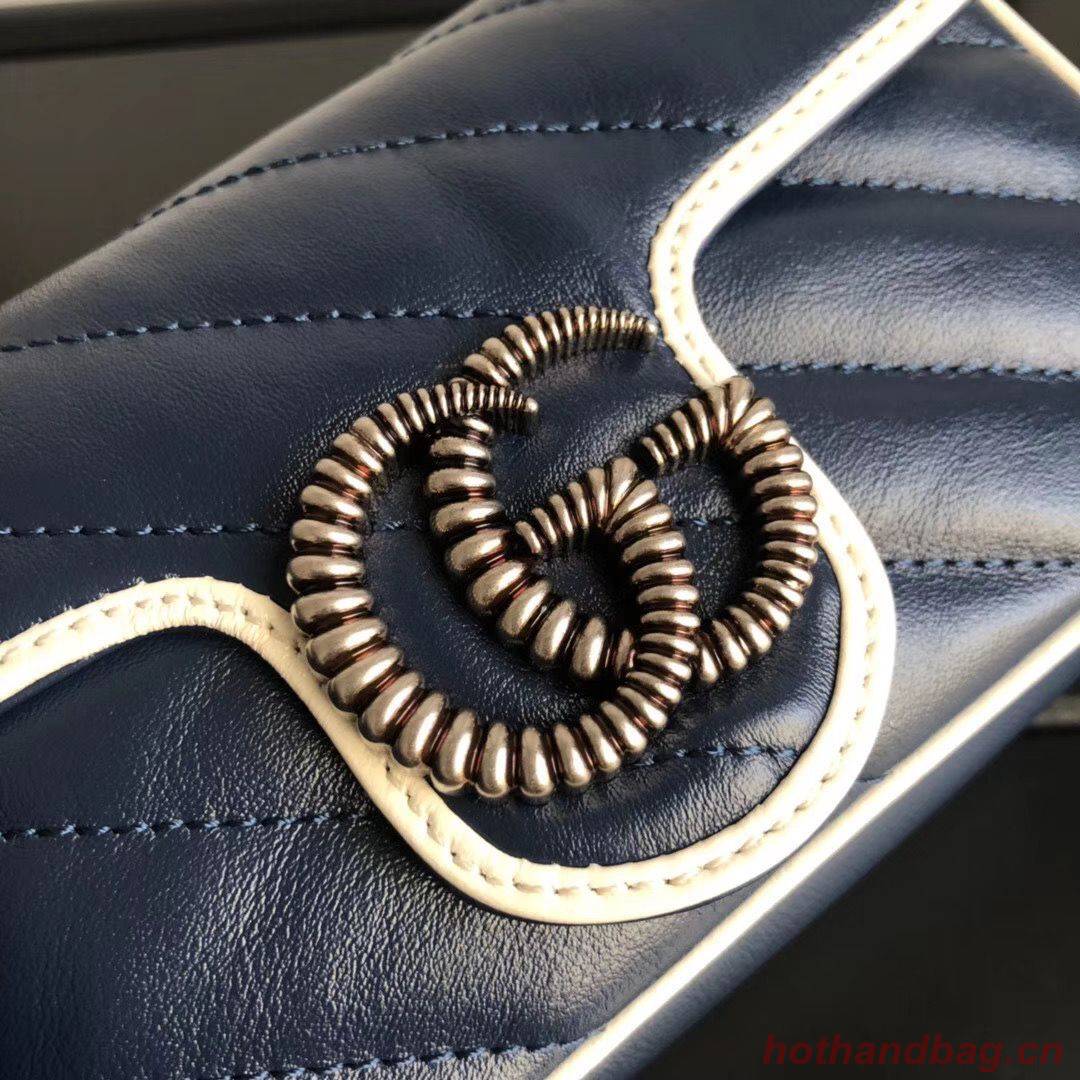 Gucci GG Marmont super mini bag 574969 Navy