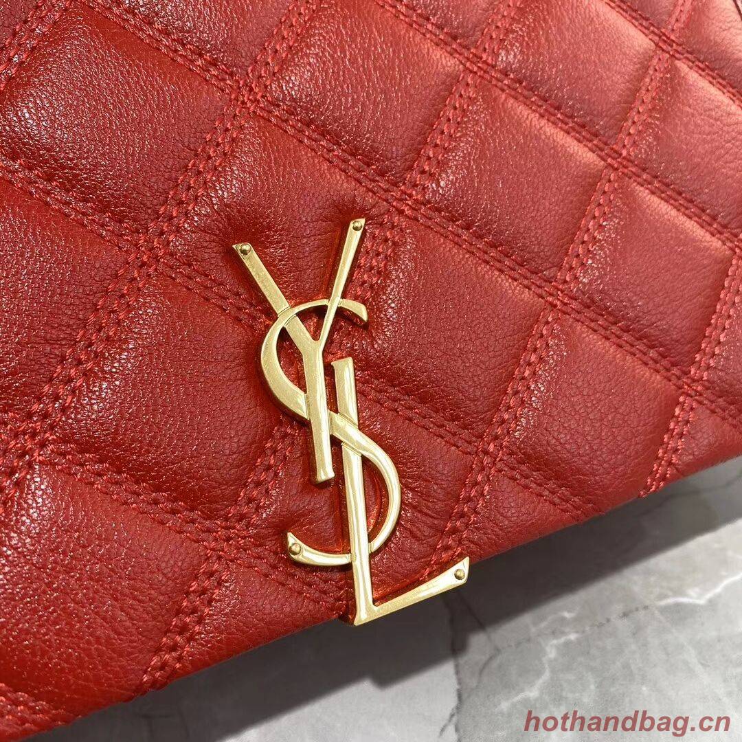 SAINT LAURENT leather shoulder bag Y579607 red