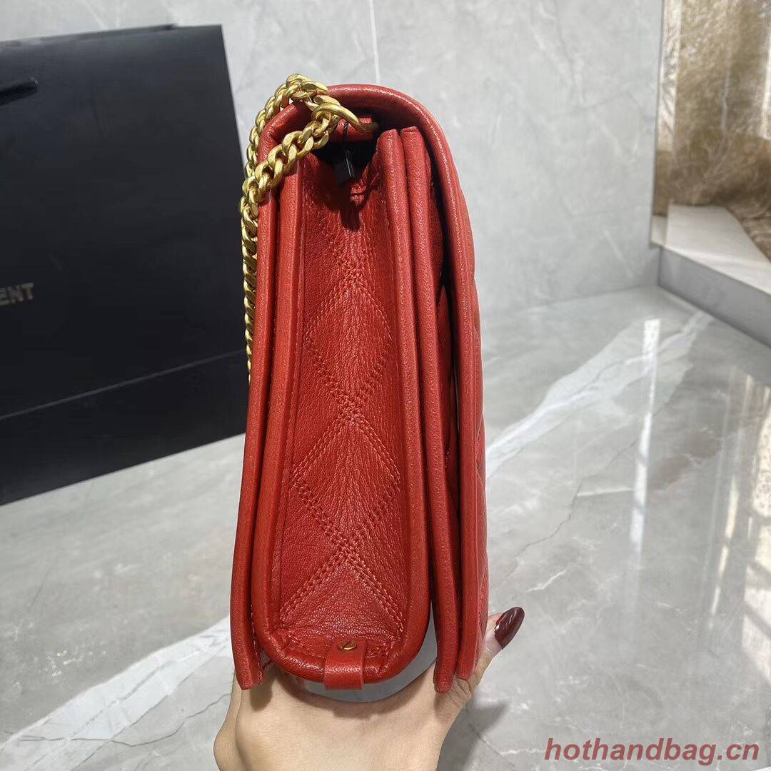 SAINT LAURENT leather shoulder bag Y579607 red