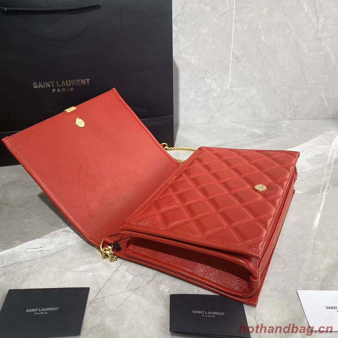 SAINT LAURENT leather shoulder bag Y579607 red