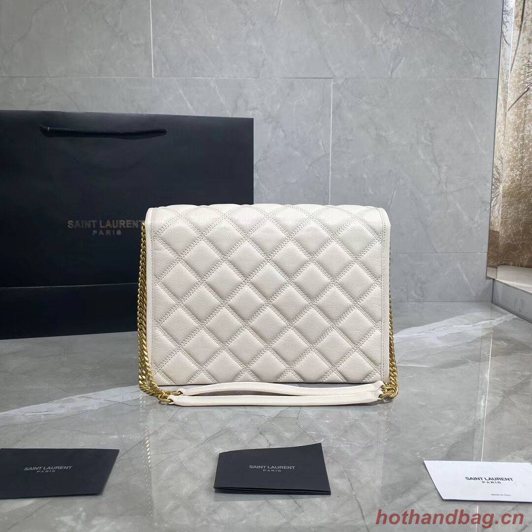 SAINT LAURENT leather shoulder bag Y579607 white