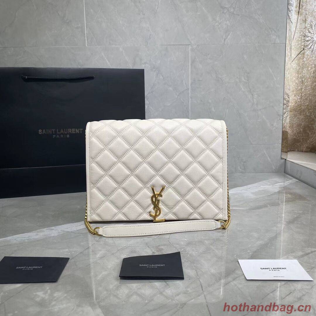 SAINT LAURENT leather shoulder bag Y579607 white