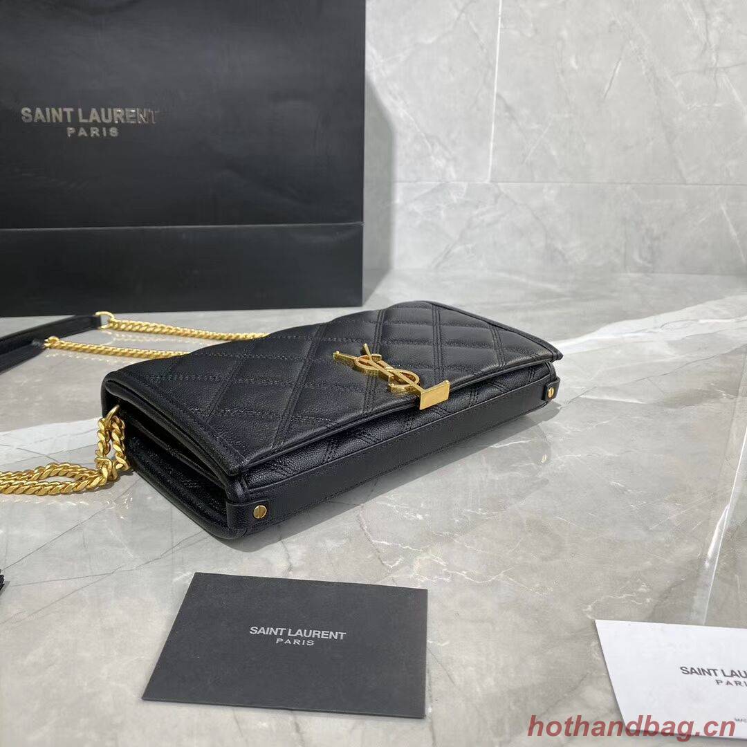 SAINT LAURENT leather shoulder bag Y585031 black