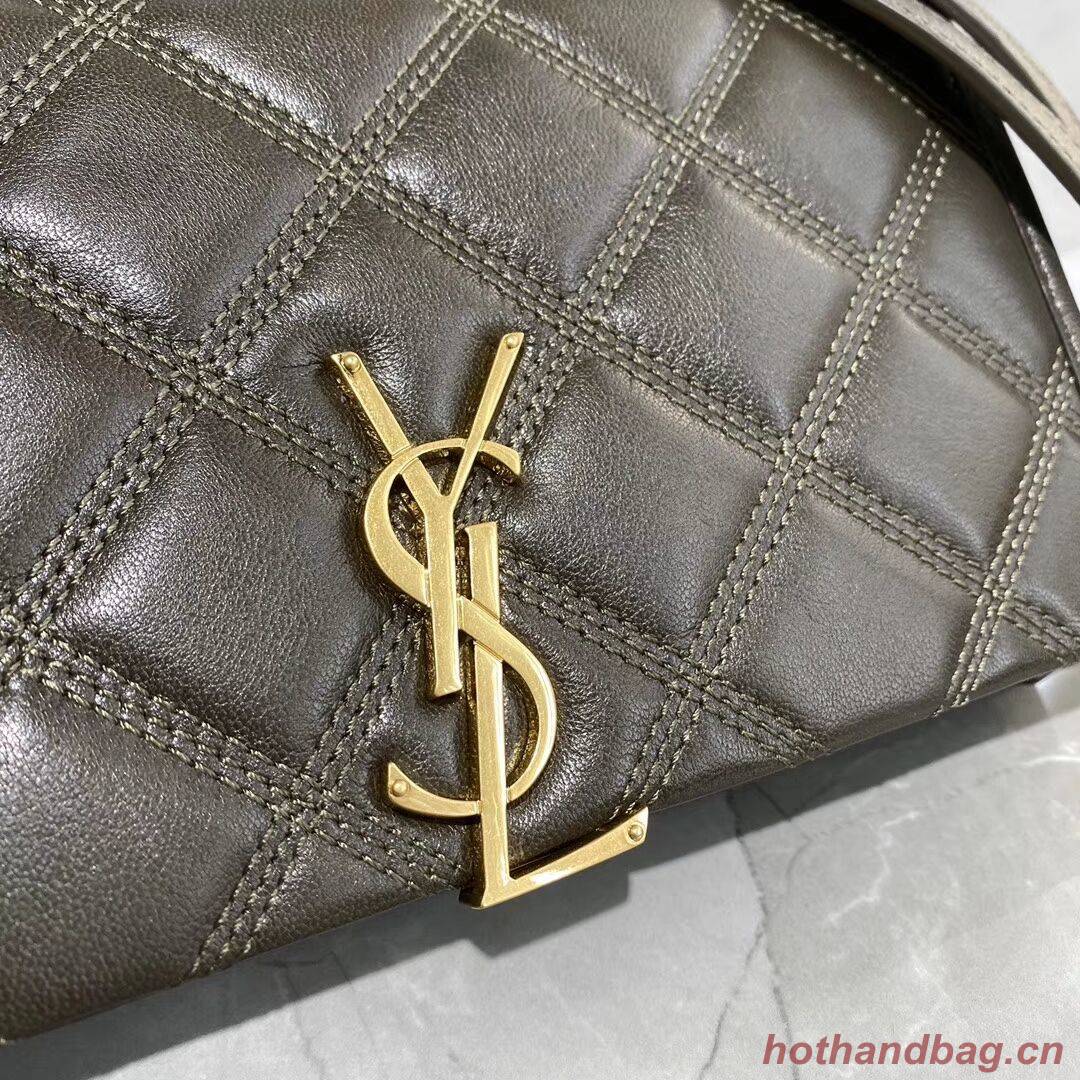 SAINT LAURENT leather shoulder bag Y585031 grey