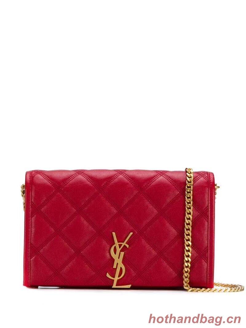 SAINT LAURENT leather shoulder bag Y585031 red