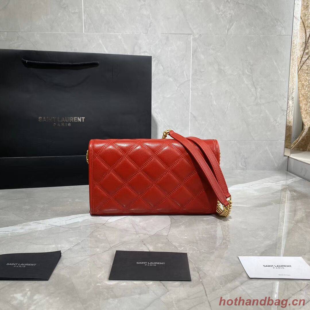 SAINT LAURENT leather shoulder bag Y585031 red