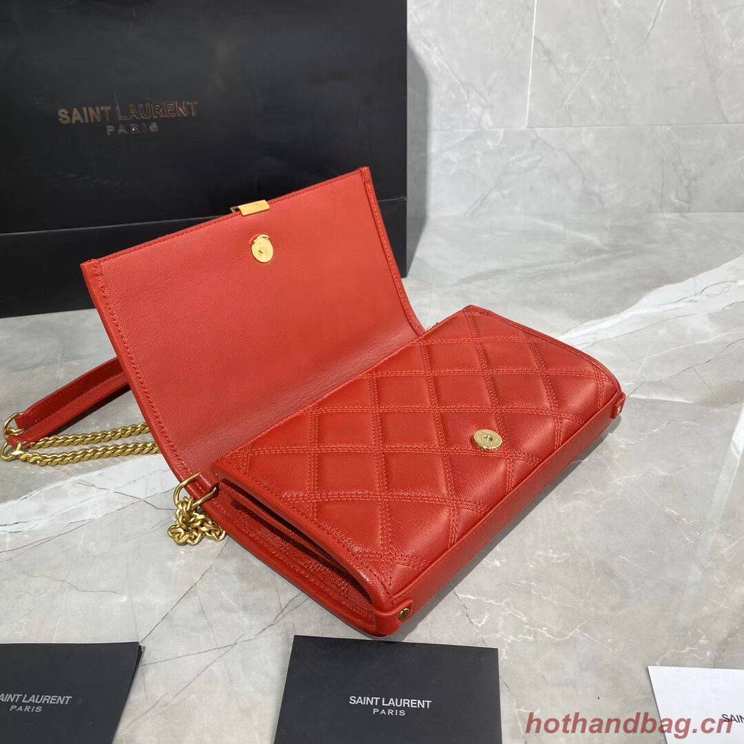 SAINT LAURENT leather shoulder bag Y585031 red