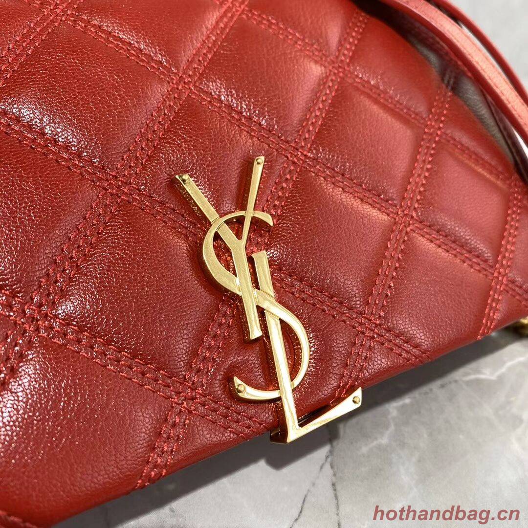 SAINT LAURENT leather shoulder bag Y585031 red