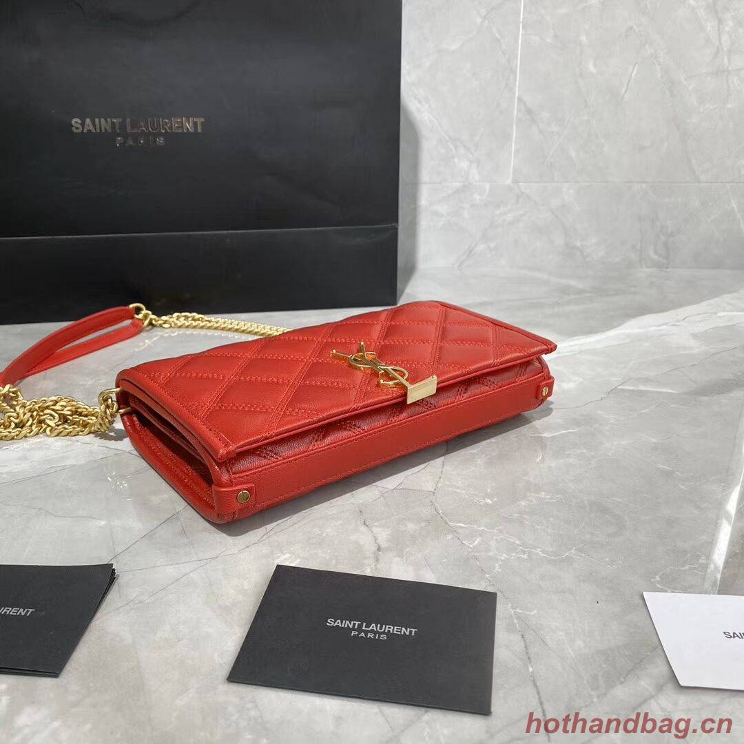 SAINT LAURENT leather shoulder bag Y585031 red