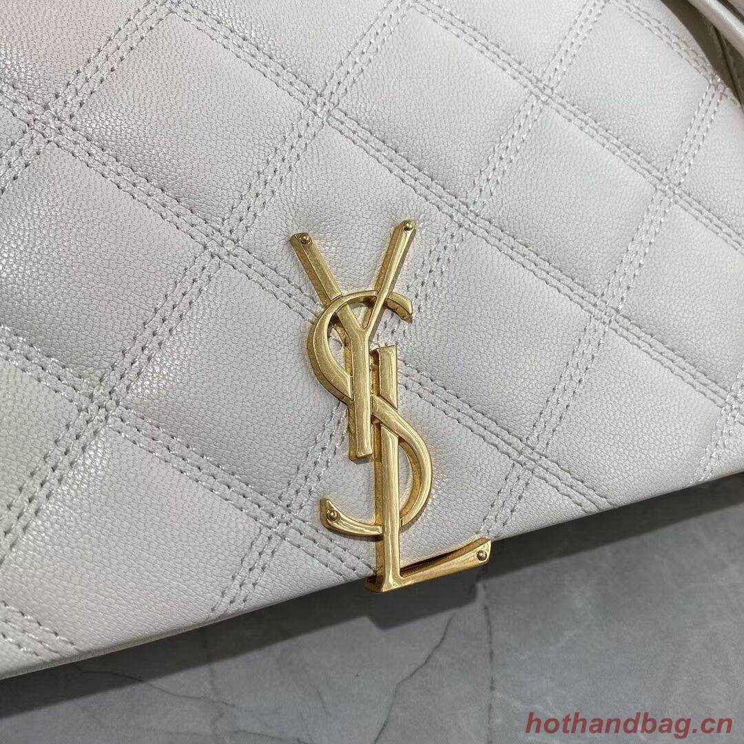 SAINT LAURENT leather shoulder bag Y585031 white