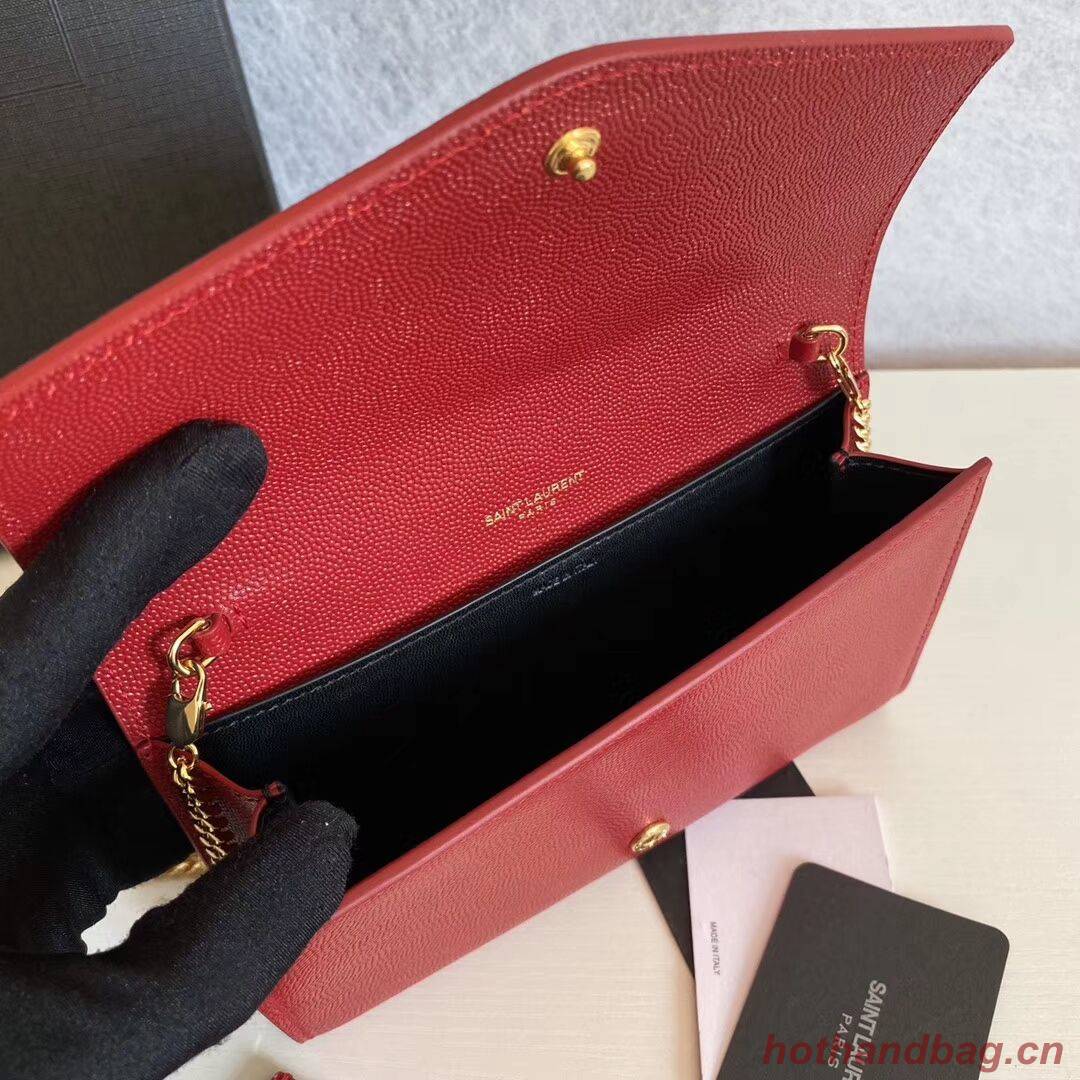 SAINT LAURENT leather shoulder bag Y659193 red