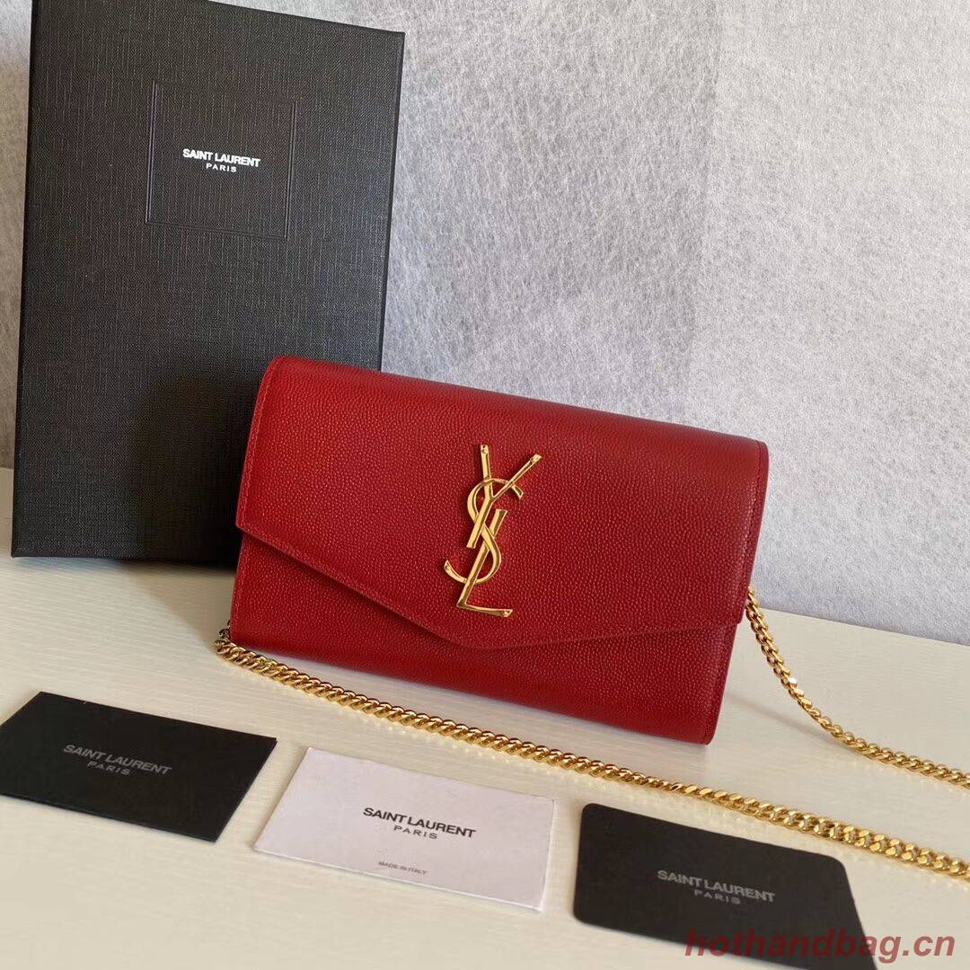 SAINT LAURENT leather shoulder bag Y659193 red