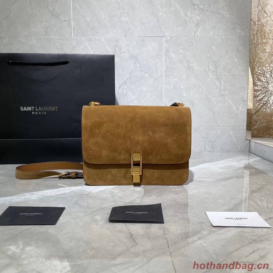 Yves Saint Laurent CARRE SATCHEL IN SUEDE  Y585061 brown