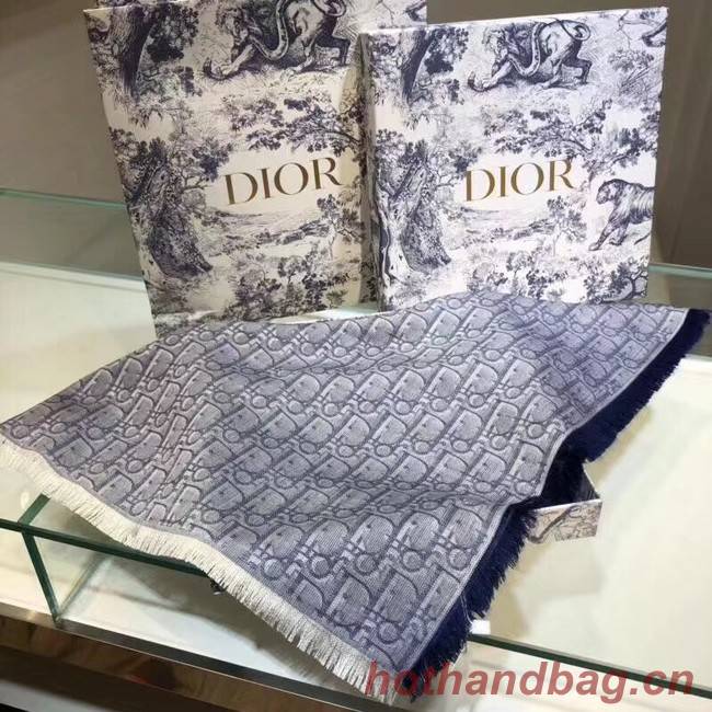 DIOR OBLIQUE STOLE IN WOOL AND CASHMERE C346