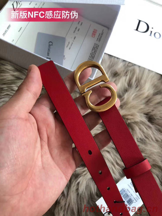 Dior Calf Leather Belt Wide with 20mm 5361 red