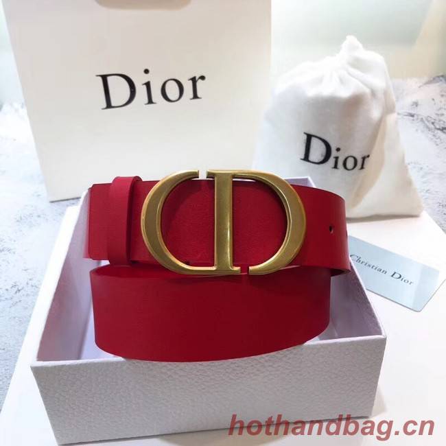 Dior Calf Leather Belt Wide with 40mm 5362 red