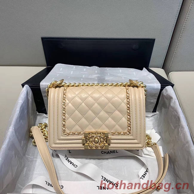 BOY CHANEL flap bag A67085 cream