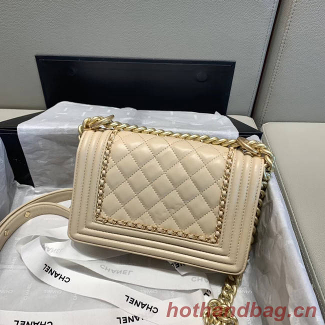 BOY CHANEL flap bag A67085 cream