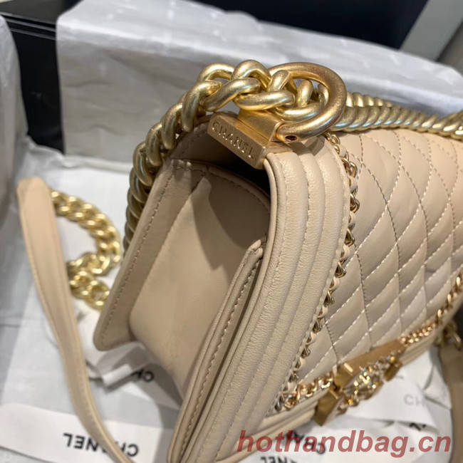 BOY CHANEL flap bag A67085 cream