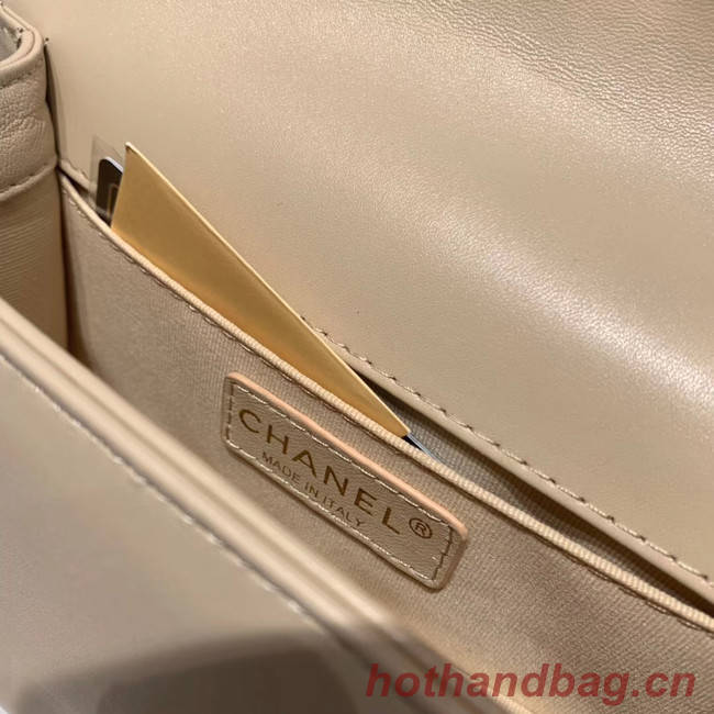 BOY CHANEL flap bag A67085 cream