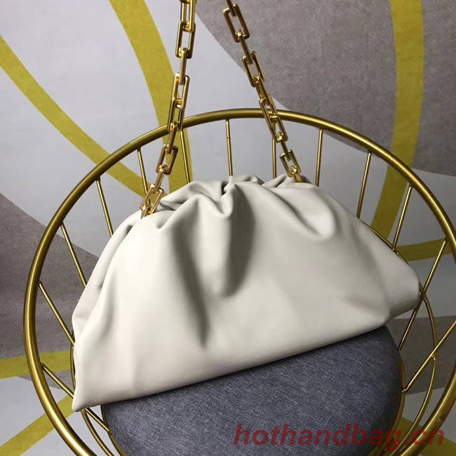 Bottega Veneta Nappa lambskin soft wide large Shoulder Bag 585853 white