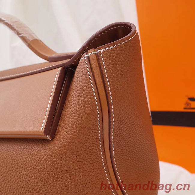 Hermes Kelly togo Leather Tote Bag H2424 brown