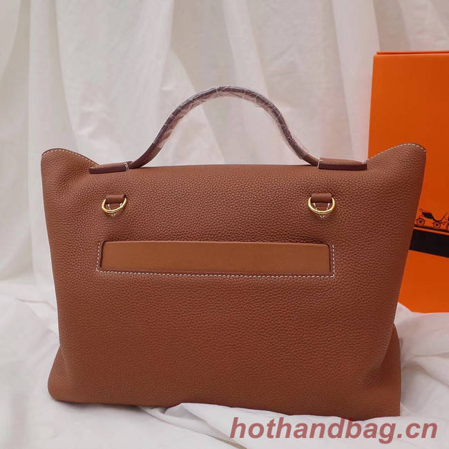 Hermes Kelly togo Leather Tote Bag H2424 brown