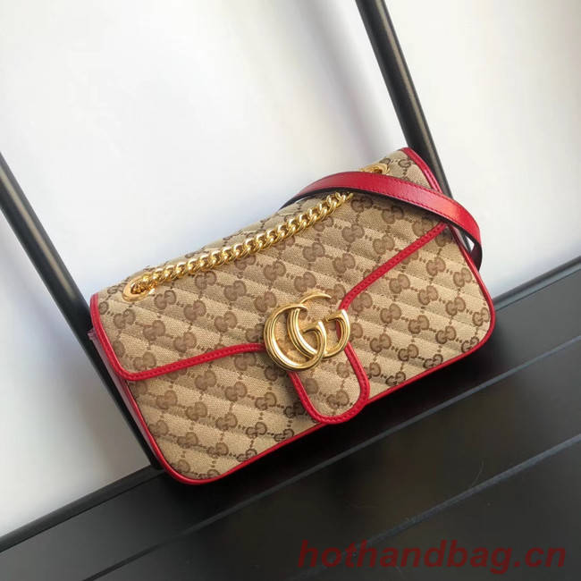 Gucci GG Marmont small shoulder bag 443497 red