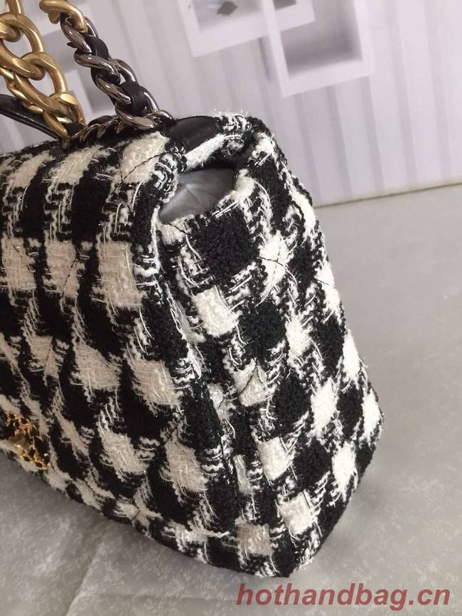 CHANEL 19 Flap Bag AS1162 black&white