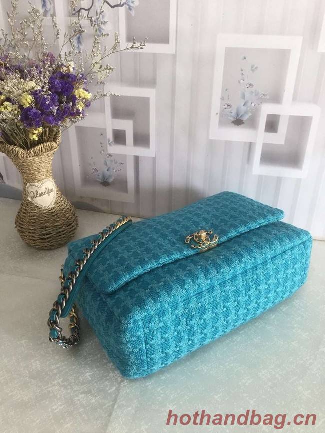 CHANEL 19 Flap Bag AS1162 blue