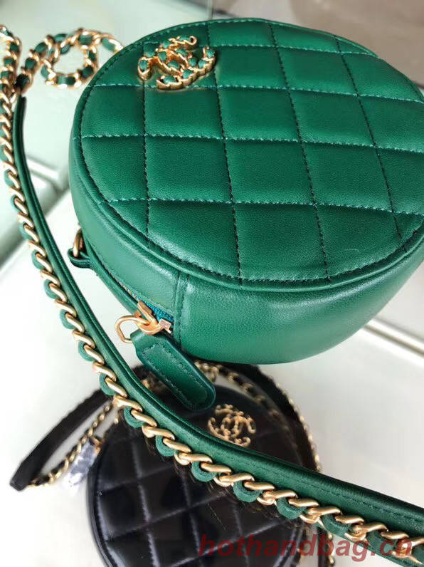 CHANEL Sheepskin Chain packet A0725 green