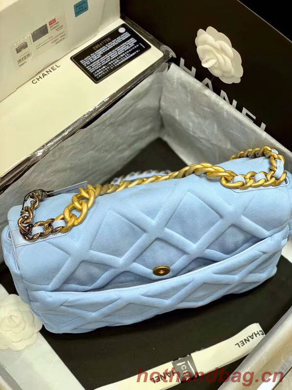 CHANEL 19 Flap Bag AS1160 AS1161 AS1162 light blue