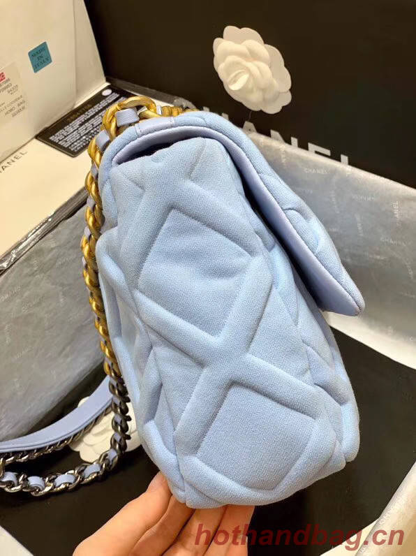 CHANEL 19 Flap Bag AS1160 AS1161 AS1162 light blue