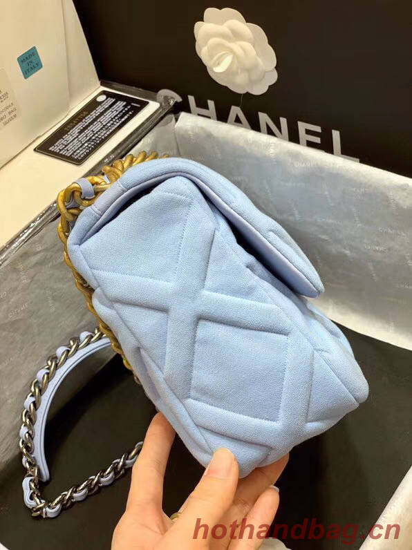 CHANEL 19 Flap Bag AS1161 light blue