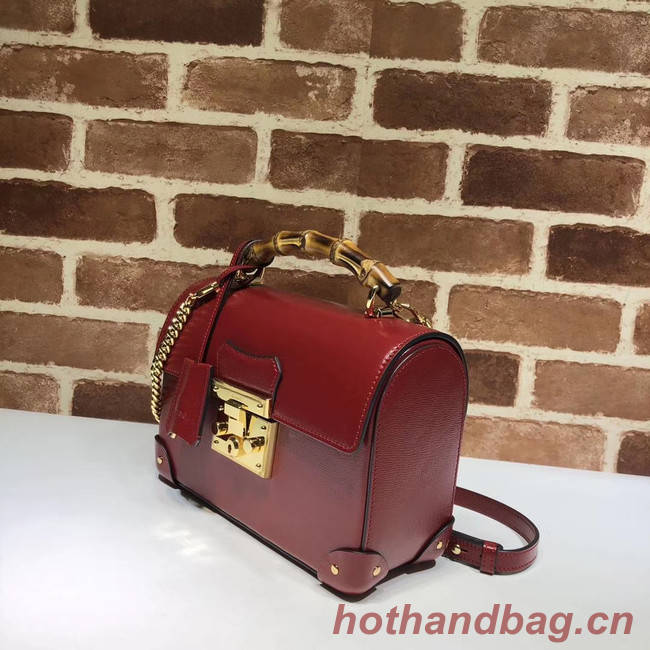 Gucci Padlock GG small bamboo shoulder Backpack 603221 red