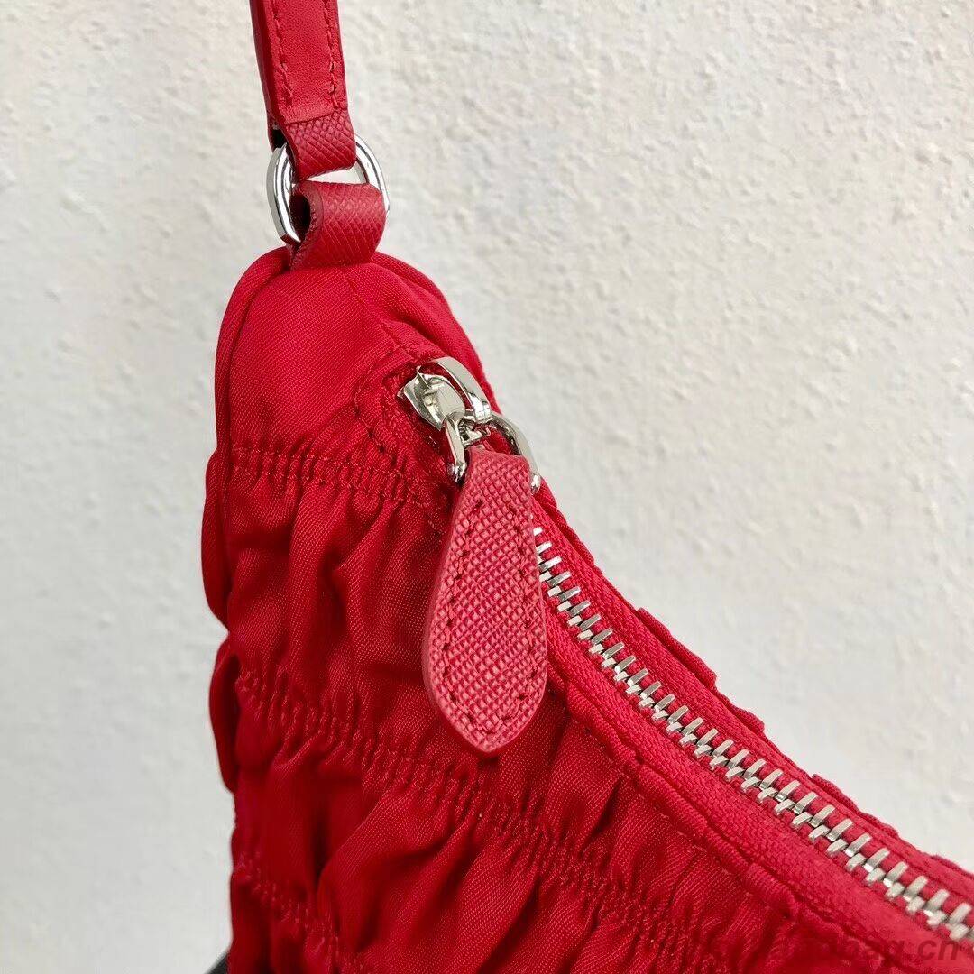 Prada Nylon and Saffiano leather mini bag 1NE204 red