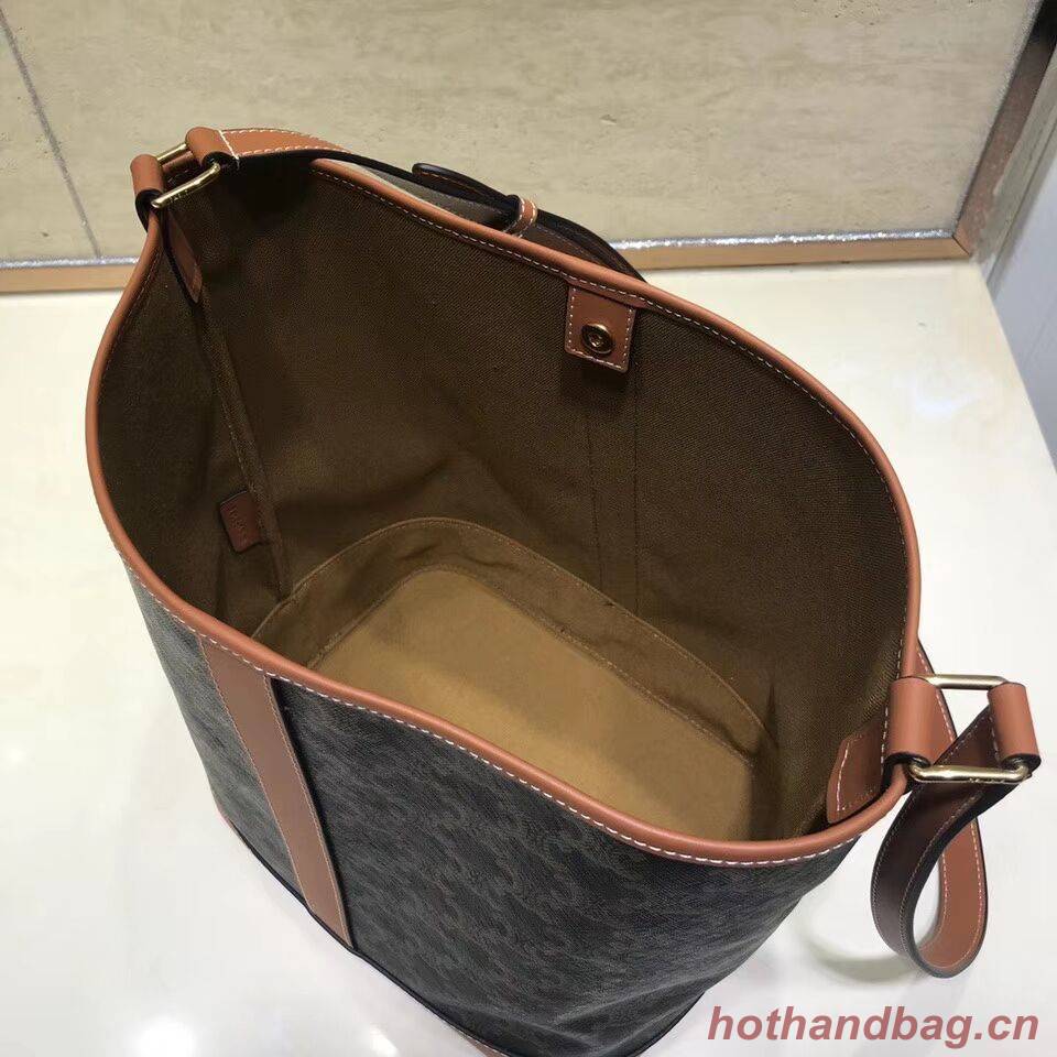 MEDIUM BUCKET IN TRIOMPHE CANVAS CL01132 tan