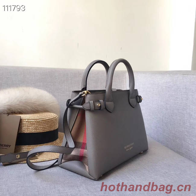 BurBerry Leather Tote Bag 7461 grey