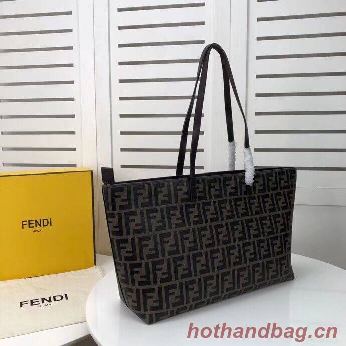 FENDI Shopper canvas bag F8008 brown