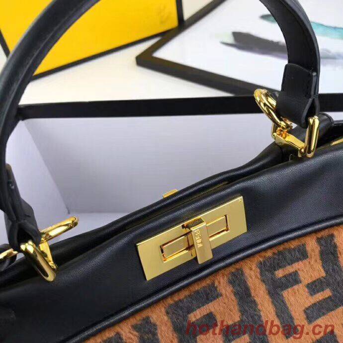 Fendi PEEKABOO REGULAR Horse hair F3303 Black