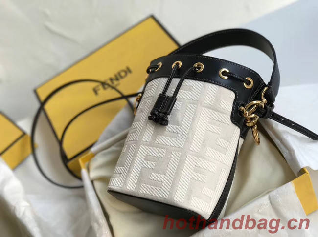 FENDI MON TRESOR Mini bag in beige canvas 8BS010