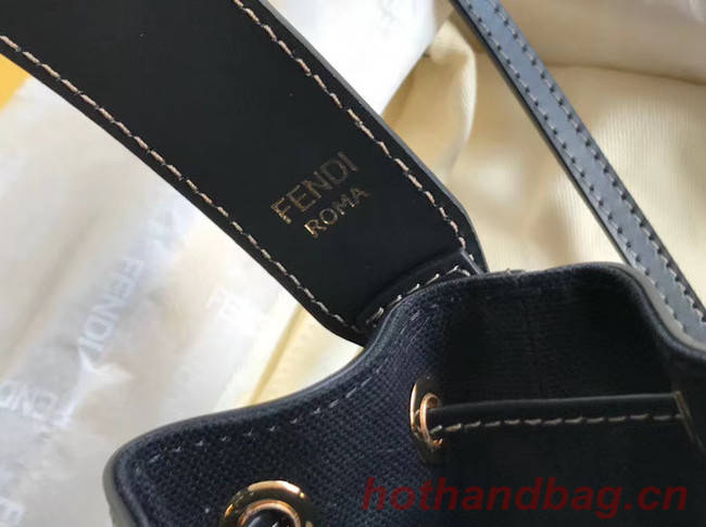 FENDI MON TRESOR Mini bag in black canvas 8BS010