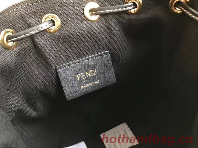 FENDI MON TRESOR Mini bag in black canvas 8BS010