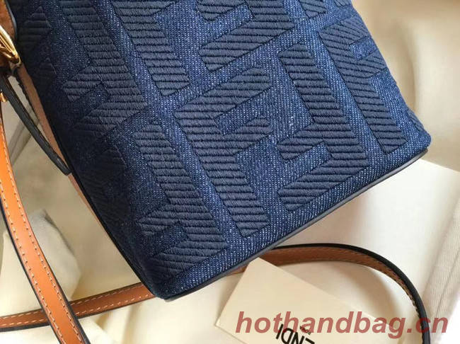 FENDI MON TRESOR Mini bag in blue canvas 8BS010