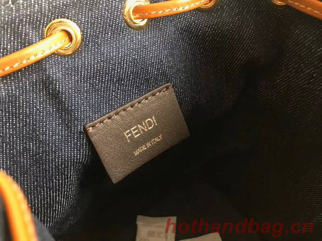 FENDI MON TRESOR Mini bag in blue canvas 8BS010